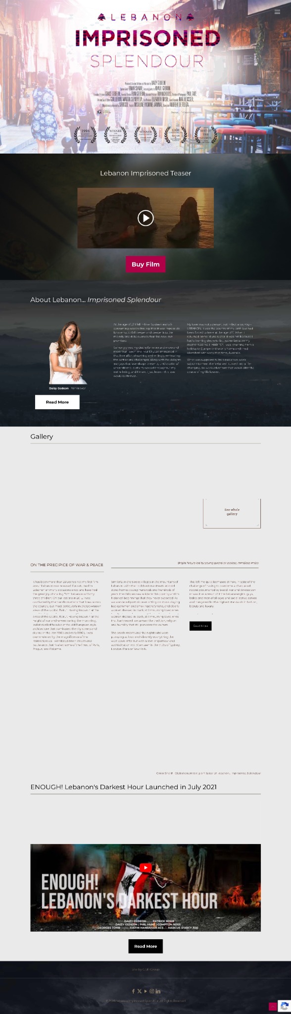 Lebanon Imprisoned Splendour website screenshot